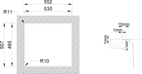 UNA50LTOP Flushmount