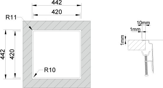 UNA40L Flushmount