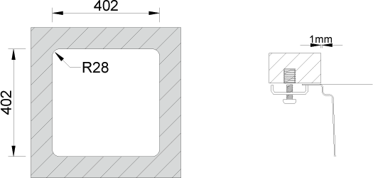 UNA40L Undermount