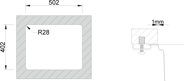 UNA50L Undermount