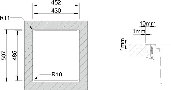 UNA40LTOP Flushmount